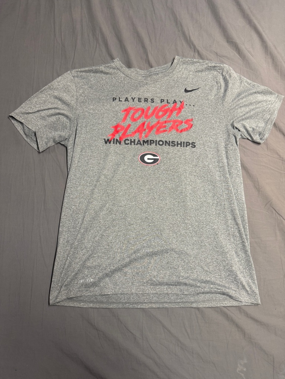 Nike Gray Dri-FIT 'Tough Players' Georgia Bulldogs Tee